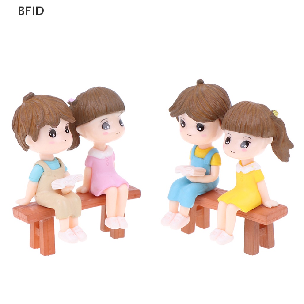 [BFID] 1set Kursi Pecinta Manis DIY Miniatur Patung Dekorasi Rumah Boneka Lanskap Mikro [ID]