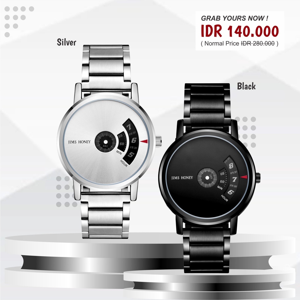 Jims Honey JT 8315 - Jam Tangan Pria Jam Tangan Cowok Rantai High Class