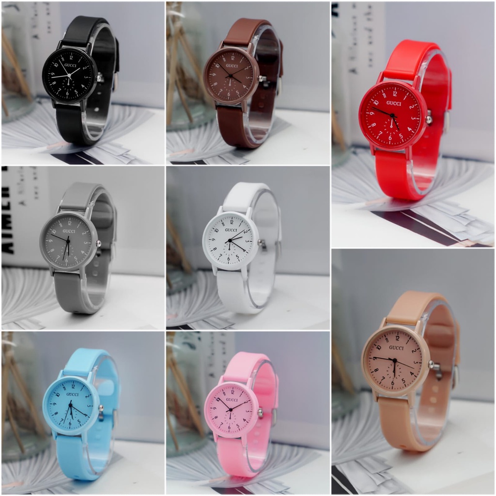 BAJ Jam Tangan Quartz Strap PU Analog Casual Gaya Retro Wanita &amp; Pria Ulzzang Watch Korean Fashion RM071