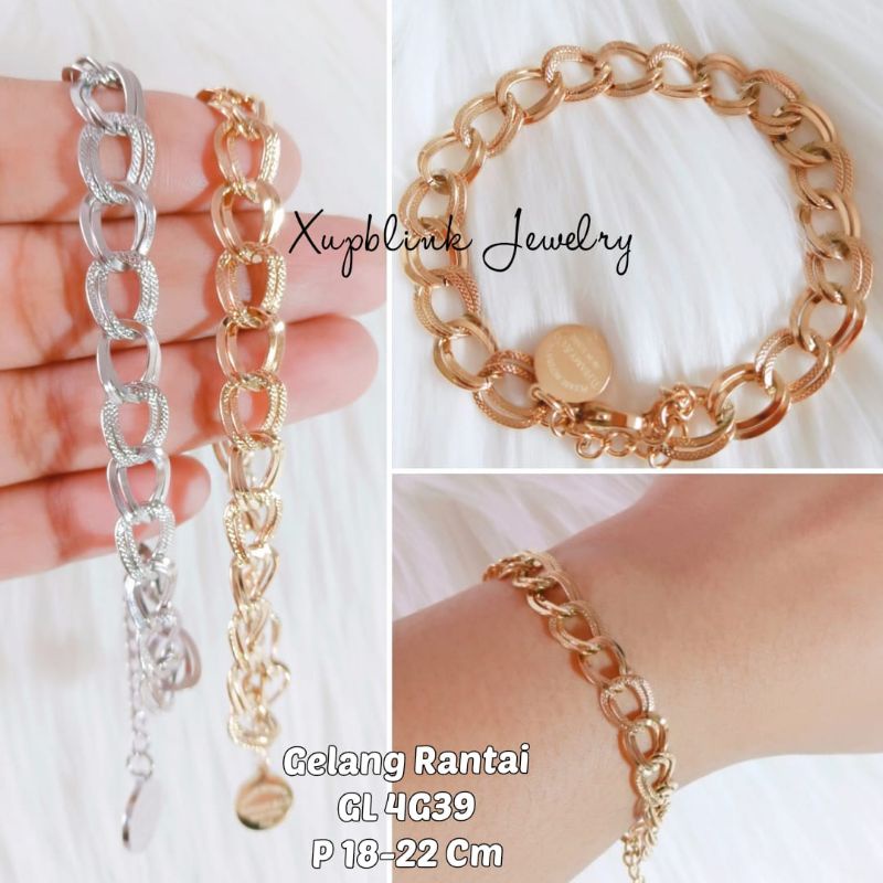 Gelang Titanium Sisik Naga Anti Karat Xupblink Jewelry