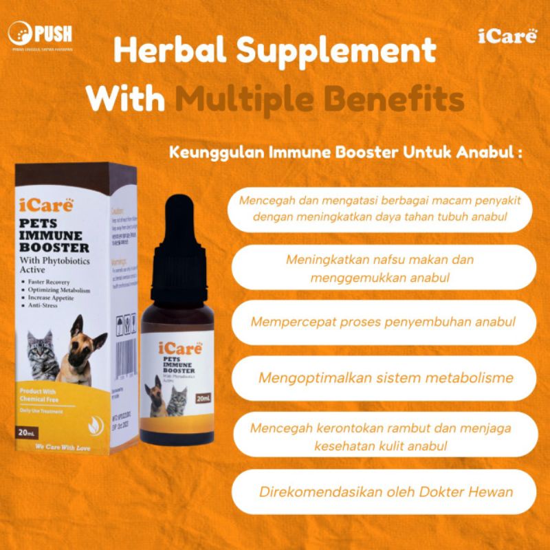 I Care Pets 10ml immune booster vitamin nafsu makan kucing dan anjing