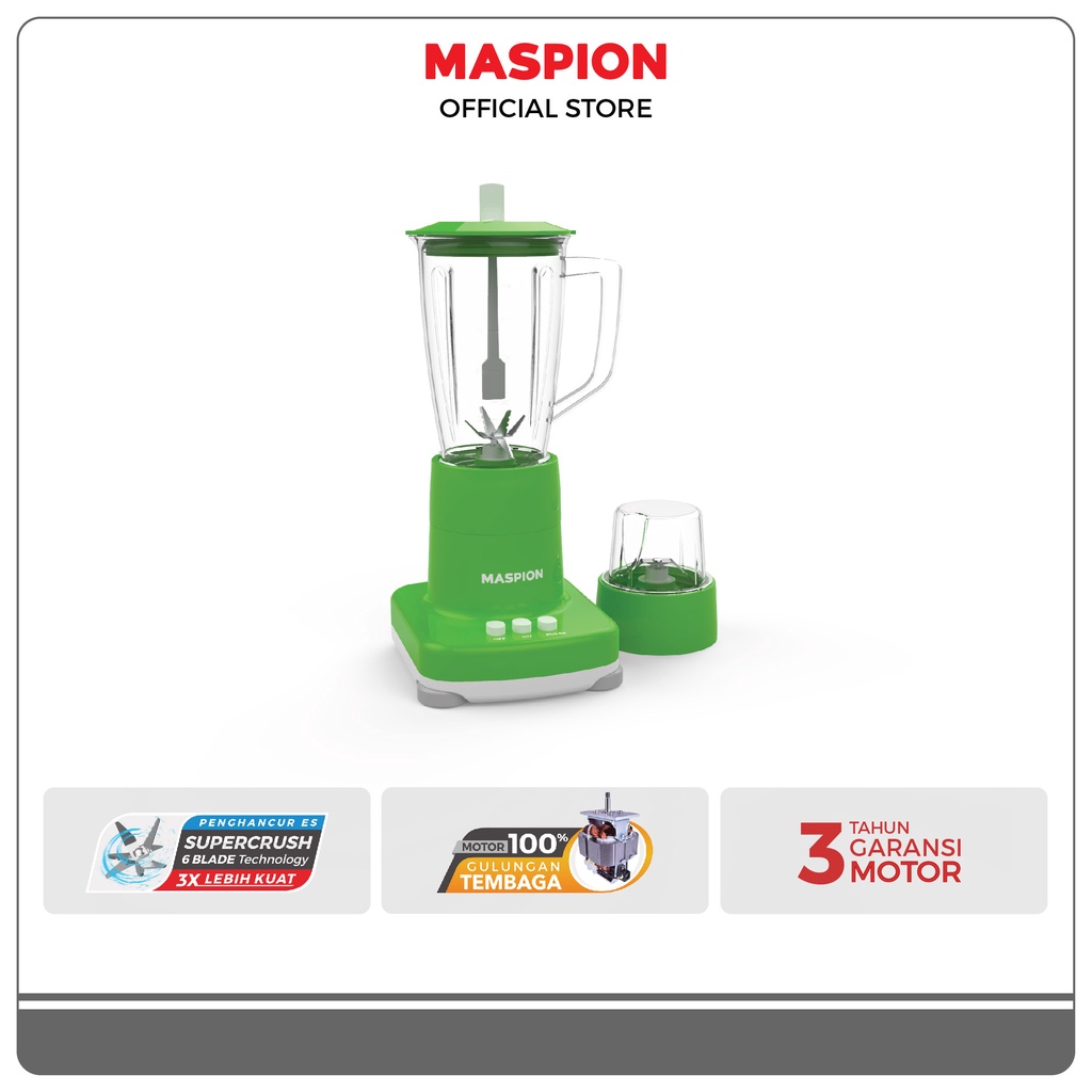 Maspion Pelumat Blender with Dry Miller 1 Liter MT-1272 PL