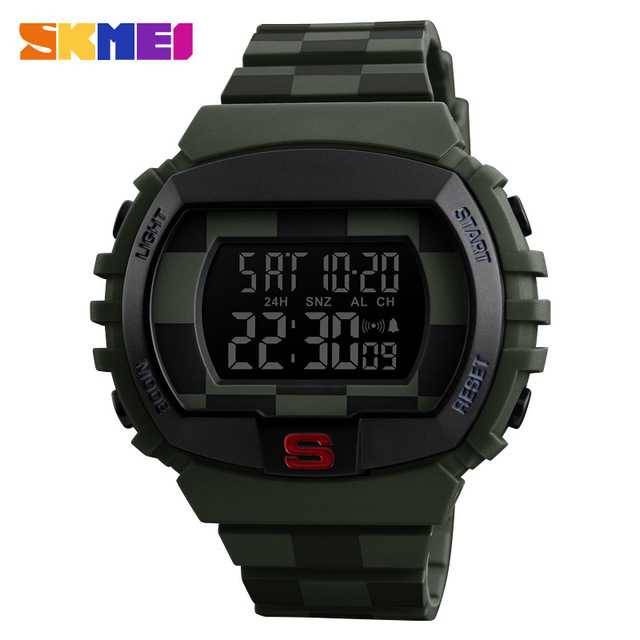 Jam Pria Digital Laki Jam Tangan Pria Anti Air Jam Cowok Digital Mura Cassio Skmei 1304 Ori