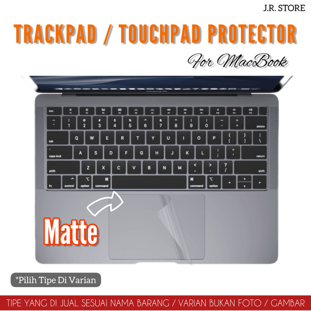 MATTE anti gores TOUCHPAD / TRACKPAD MACBOOK AIR M1 / AIR M2 / PRO M1 / PRO M2 / AIR / MAX M1 / M1 MAX / M1 PRO / MACBOOK 13 / 13.3inch / 13.6inch / 14.2inch / 16.2 inch A2337 A2338 A2442 A2485 A1706 A1708 A2251 A2289 A1932 A2179 A2681 A2141