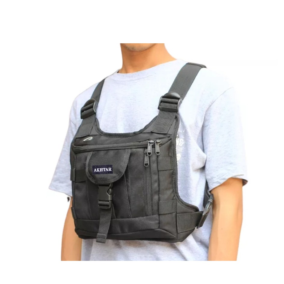 Tas dada Pria Original Terbaru Ukuran Jumbo Banyak kantong Chest bag Import Ori keren kekinian Murah