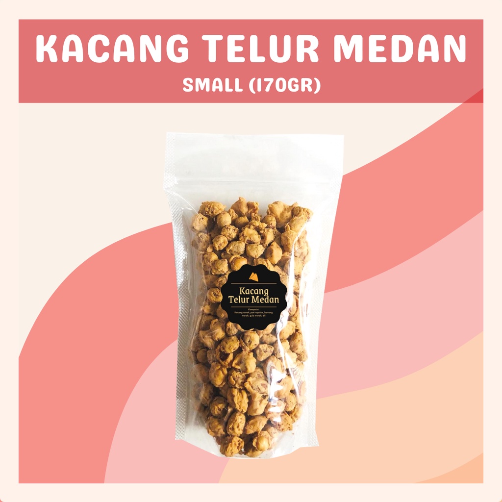 [DELISH SNACKS] Kacang Telur Medan (S) 170gr / Snack Cemilan Jajanan / Camilan Kacang-Kacangan Asin Original