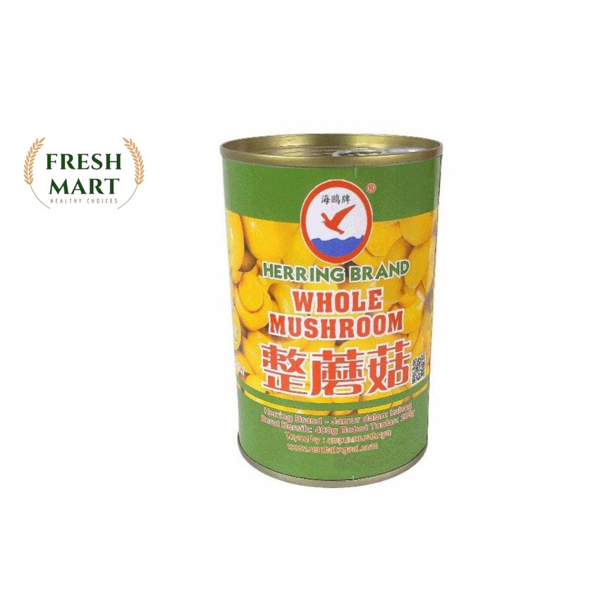 

Herring Brand Whole Mushroom 400 gr /Jamur Kaleng