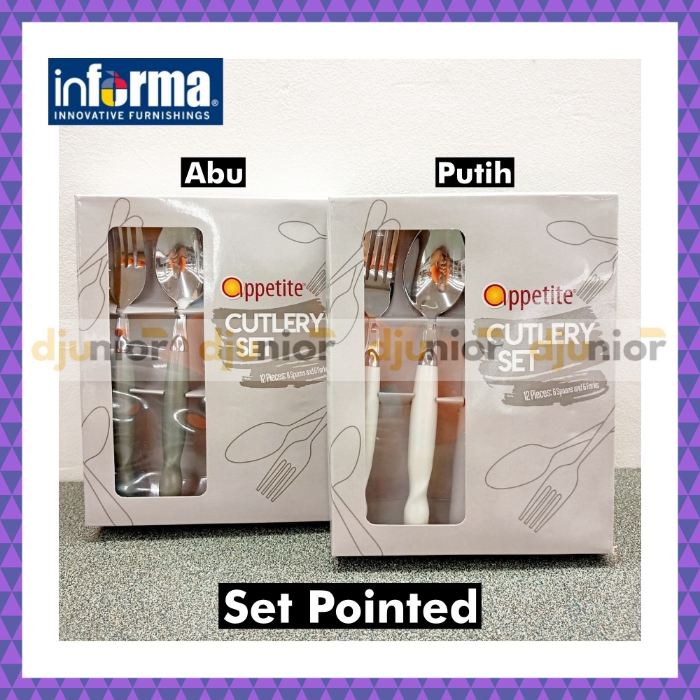 INFORMA - APPETITE SET SENDOK GARPU MAKAN / SENDOK MAKAN POINTED