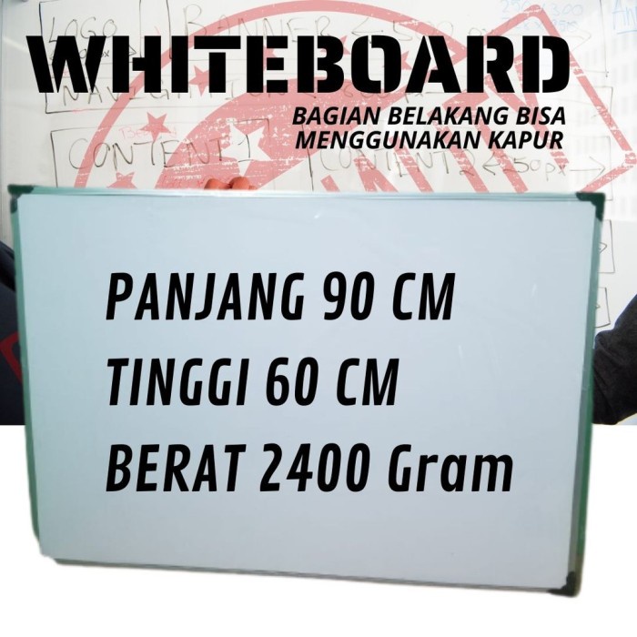 

Paja View Whiteboard Papan Tulis Dua Sisi Spidol Dan Kapur Ukuran 90X60 Cm