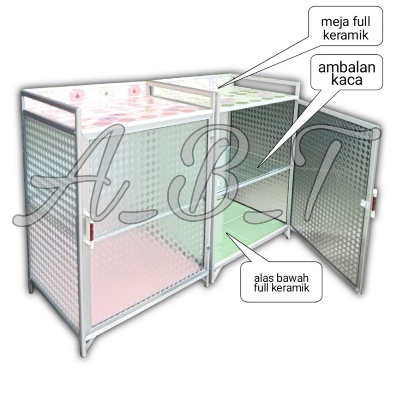 rak kompor//meja dispenser 1 pintu full ambal