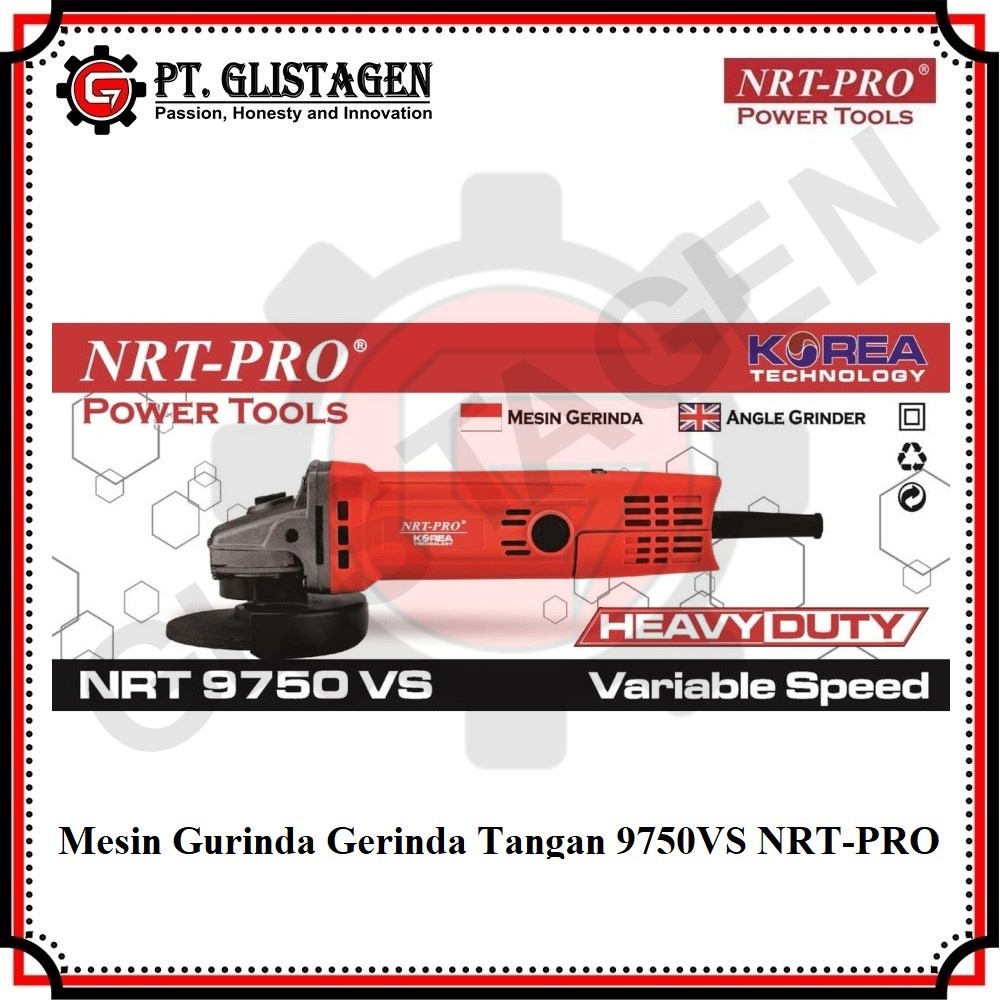 NRT-PRO 9750 VS Mesin Gurinda Gerinda Tangan 4 Inch NRT PRO 9750 VS Variable Speed Disc Grinder