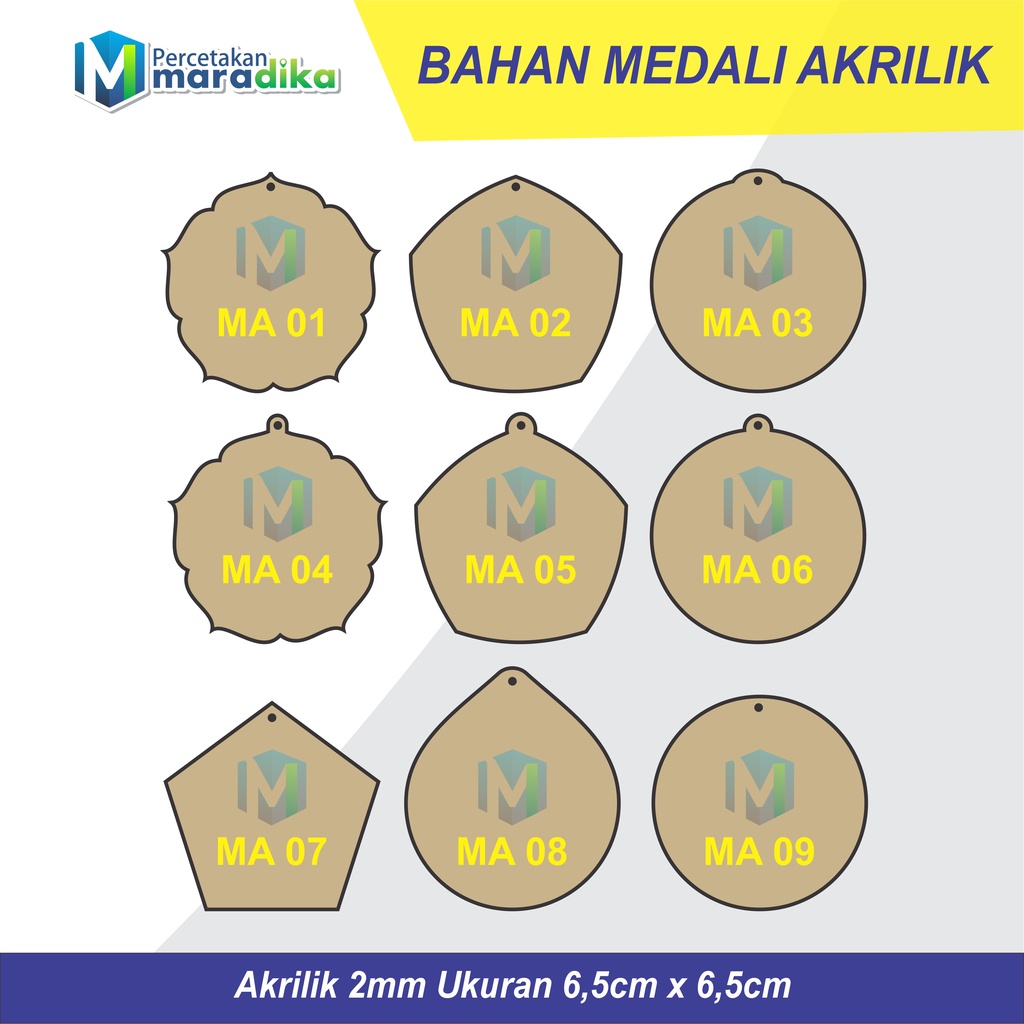 

BAHAN MEDALI WISUDA AKRILIK 6,5 CM POLOS TEBAL 2MM