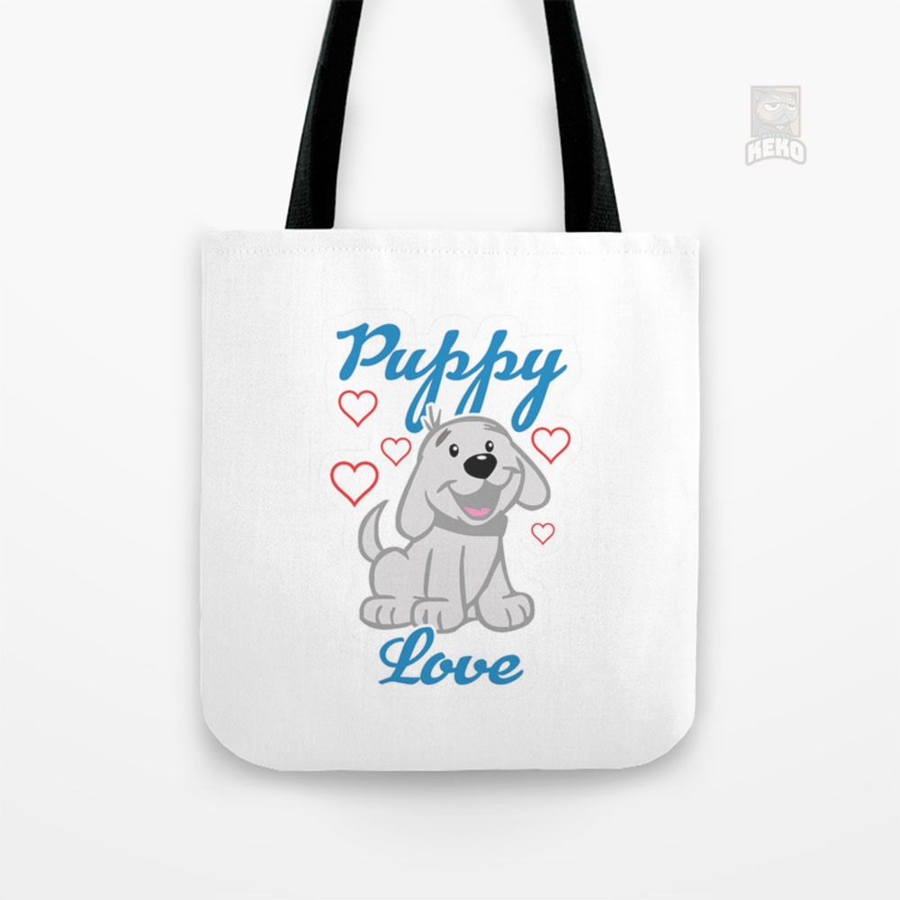 Puppy Love Tote Bag Kanvas