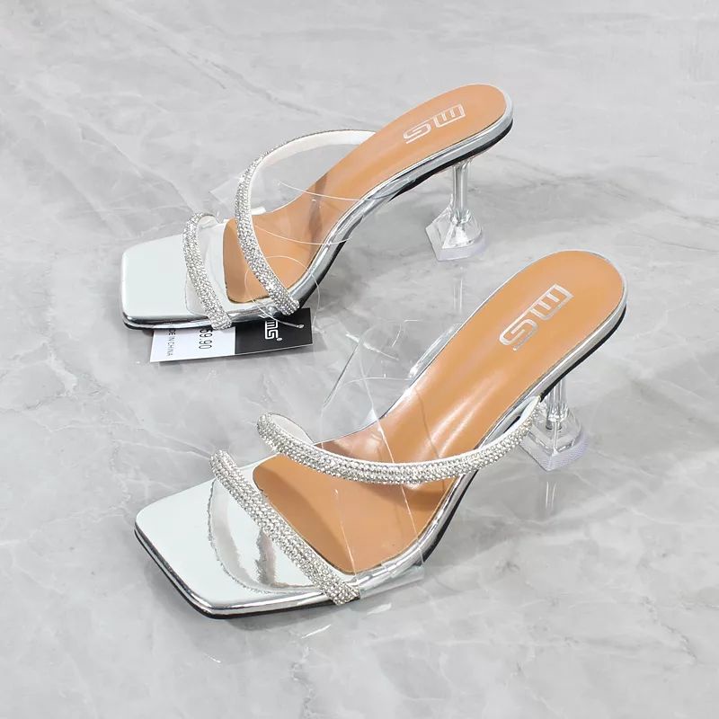Nia R05 SANDAL HEELS HAK KACA WANITA TERBARU