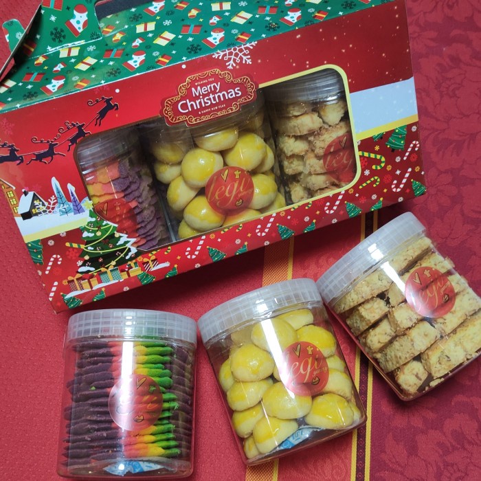 

Hamper Bingkisan Parcel Natal Christmas Kue Kering Paket 2 Isi 3