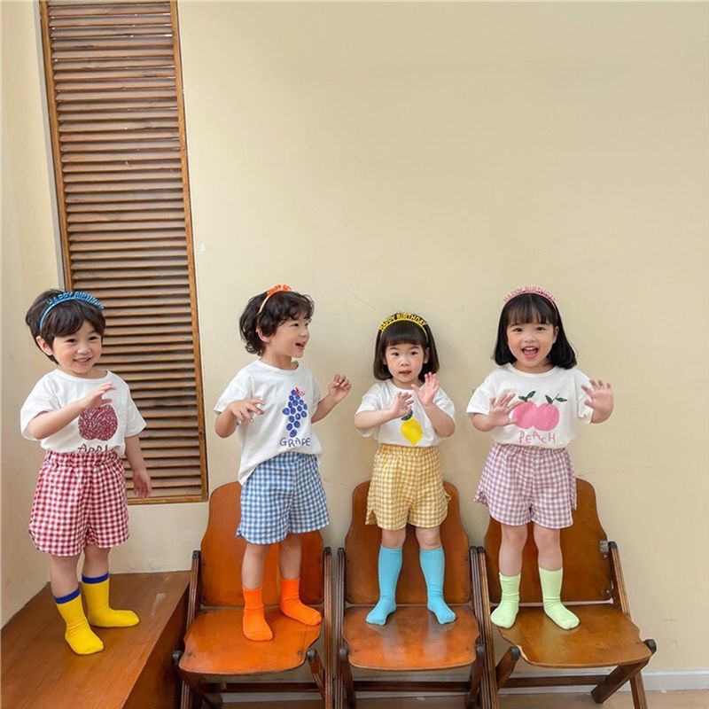 Set Baby Fruit Tea 6 bulan -18 bulan / Setelan Fruit Short Sleeve T-Shirt