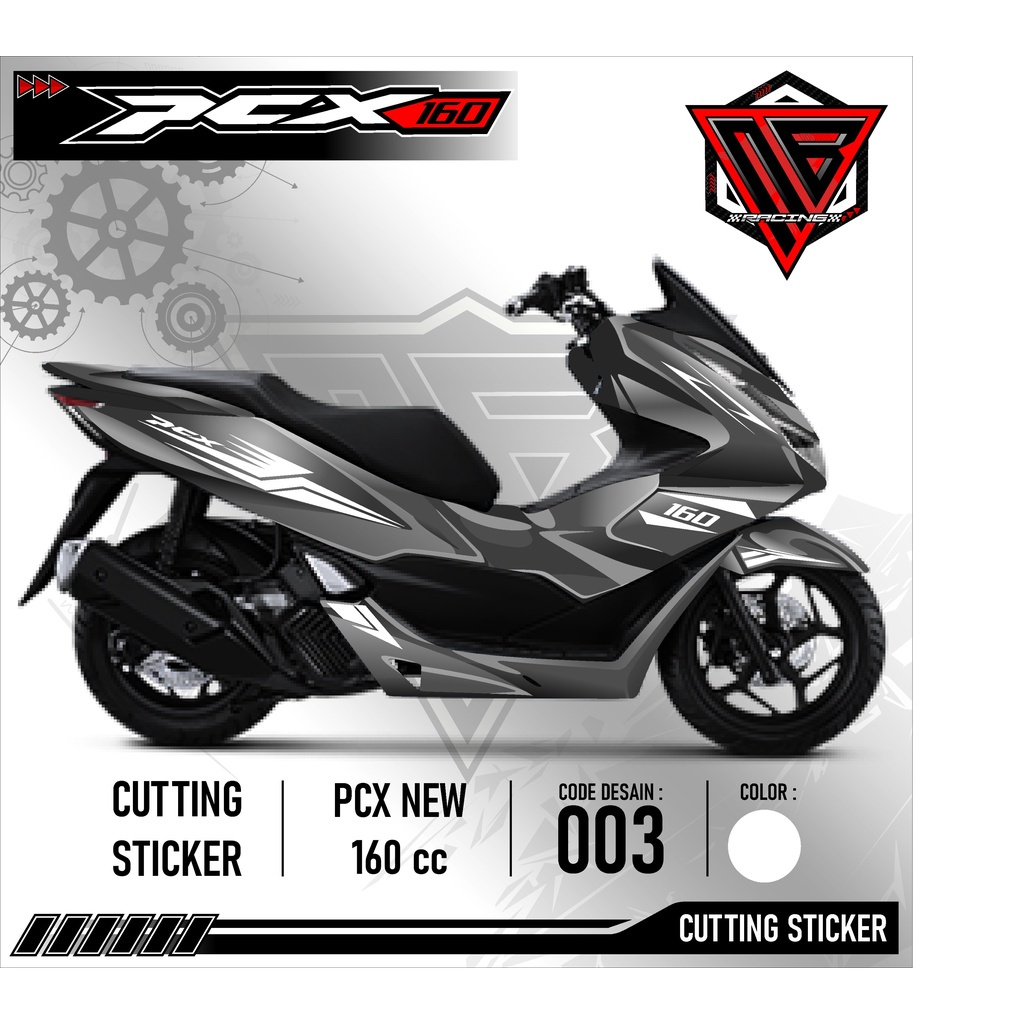 Cutting Sticker PCX - Aksesoris Motor Stiker Honda PCX 160 cc Skotlet Sticker Striping Lis Variasi C