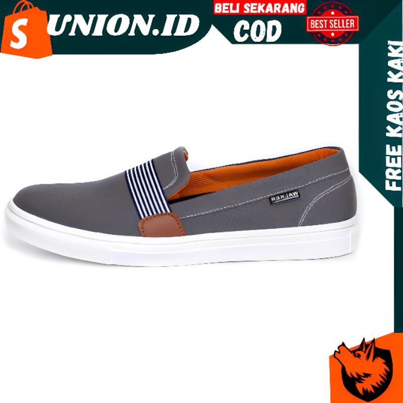UNION | KANTE Sepatu Casual Slip On Pria Pansus Trendy Slop Slip On Pria Murah | SEPATUS LIP ON PRIA