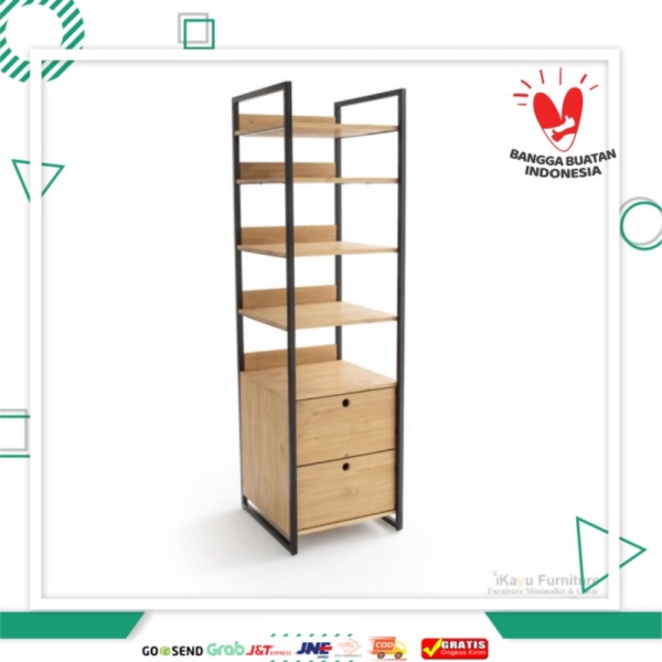 LEMARI PAJANGAN INDUSTRIAL  RANGKA BESI MINIMALIS BEST SELLER
