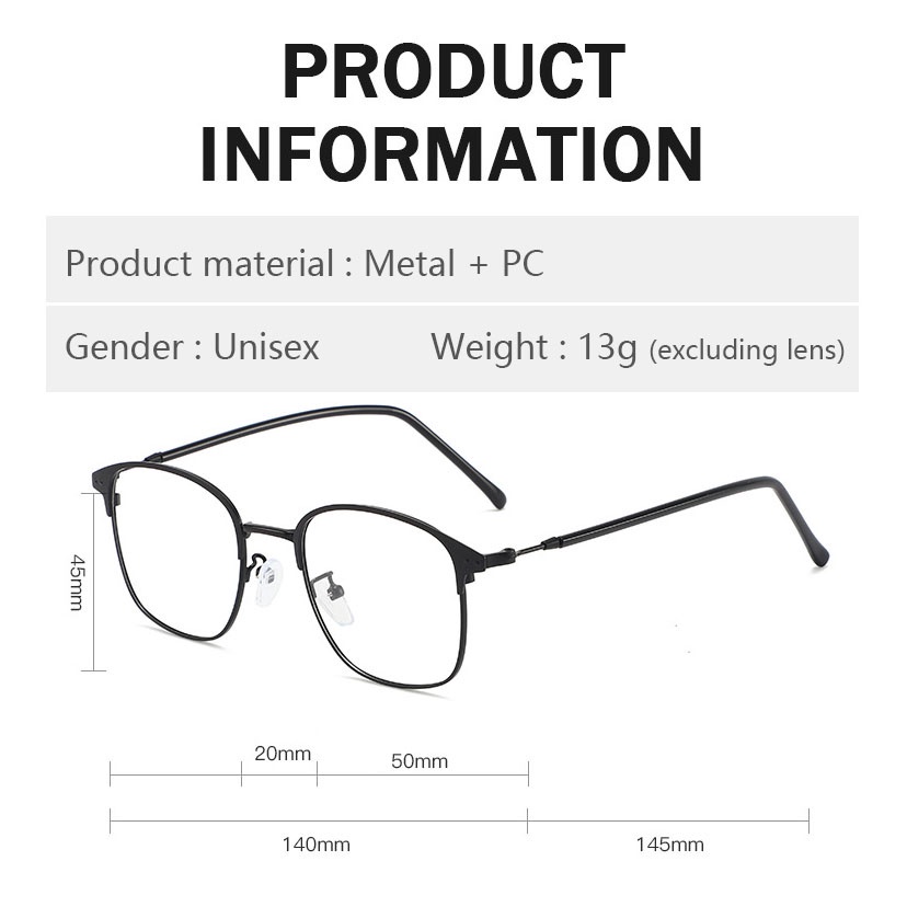 Bentuk Kotak Kacamata Photocromic Persegi UV Protection Desain Elegan Cocok Untuk Pria &amp; Wanita