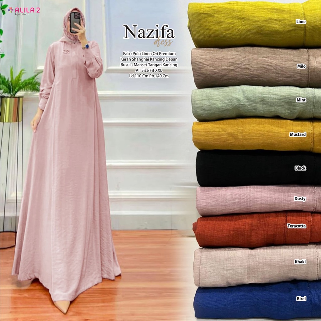 NAZIFA GAMIS ALILA/ SELINA GAMIS ALILA TERMURAH LD 110 GAMIS TERKINI GAMIS TRENDY