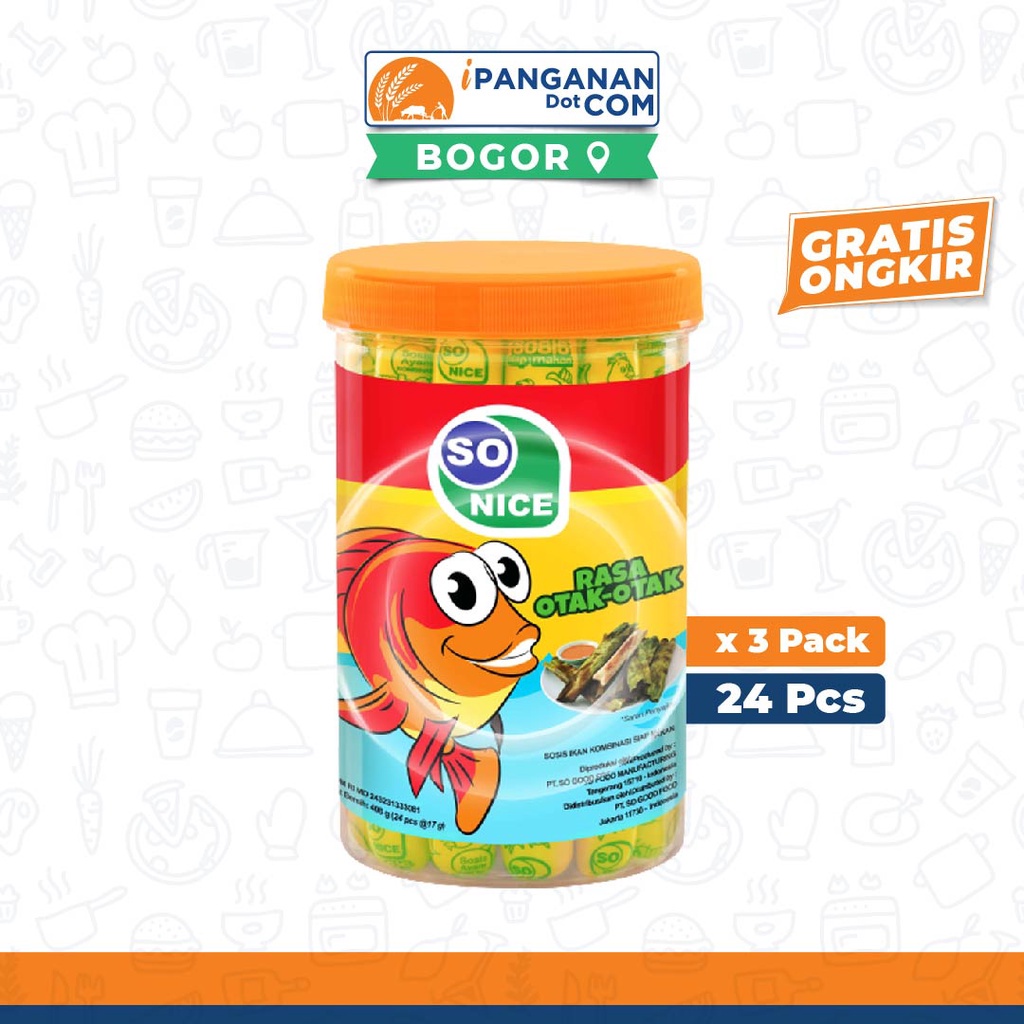 Jual So Nice Sosis Rte Otak Otak Ikan X 3 Pack Gratis Ongkir Bgr