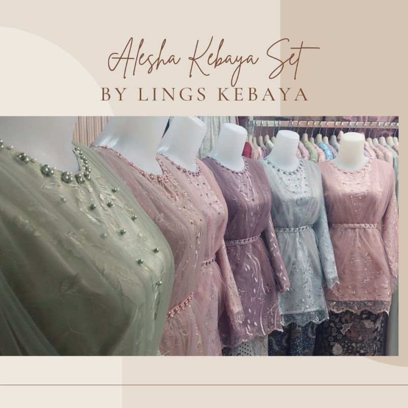 kebaya modern brukat wisuda lamaran kondangan Ice Blue Denim Sage Green Nude Milo Hitam Mauve Taro Silver Pink Rosegold