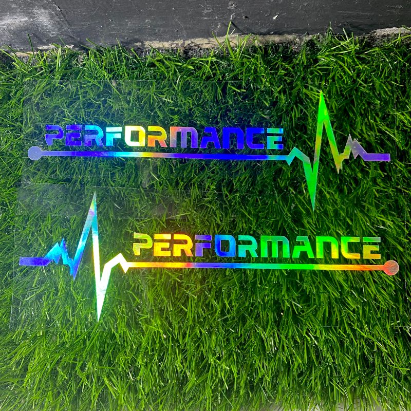Sticker performance isi 2 pcs kanan kiri stiker body motor kaca mobil dll