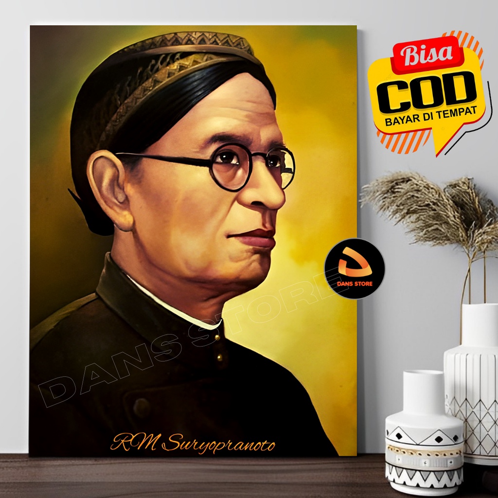 Pahlawan Nasional Poster Lukisan RM Suryopranoto Hiasan Dinding Aesthetic  RM1