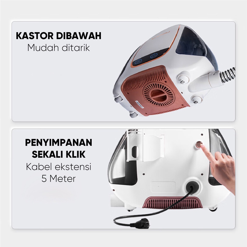 UWANT B100 Wet Vacuum Cleaner Penyedot debu Suction Vacuum Cleaner Mesin Pembersih Kain Multifungsi Karpet Fabric Sofa Dan Kasur