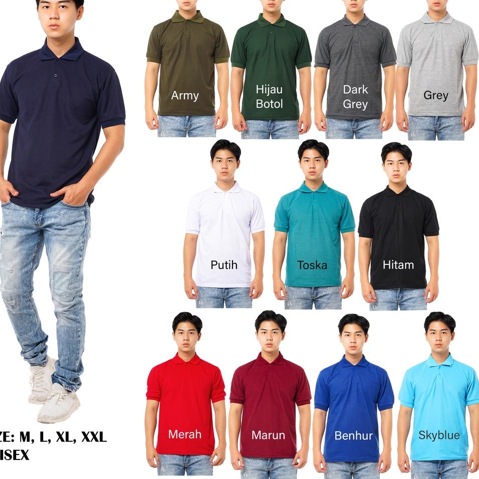 TERMURAH Kaos Polo Polos Kerah Lengan Pendek /  Kaos Berkerah Polos Kerah Lengan Pendek / Kaos Kerah