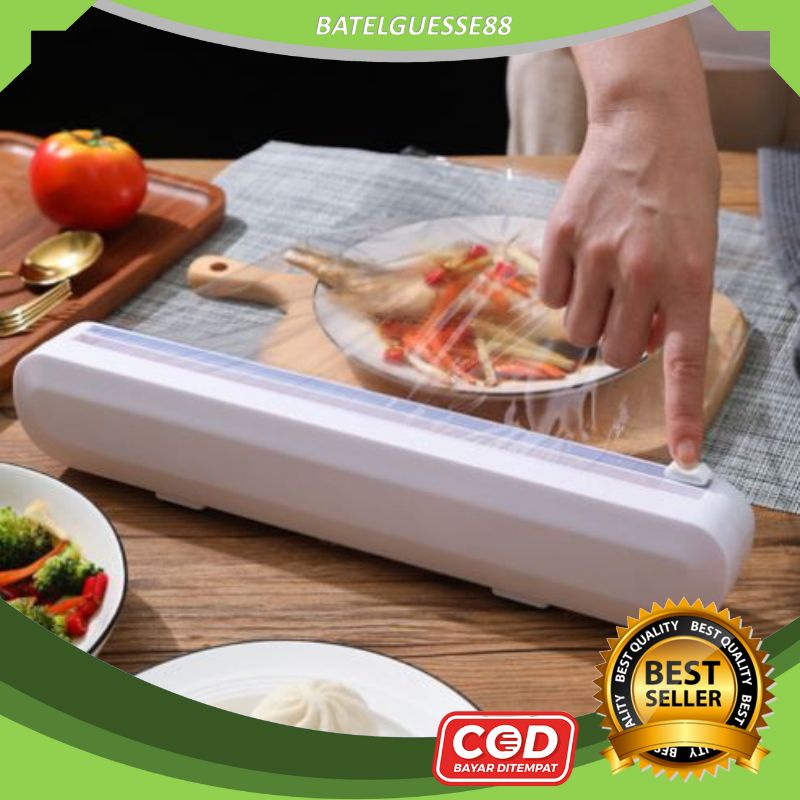 (B88) Alat Pemotong Plastik Cling Wrap Dispenser Alat Pemotong Bungkus Plastik Wrap