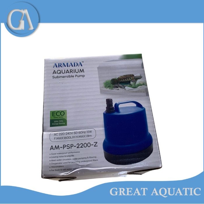 Pompa celup aquarium ARMADA AM PSP 2200 Z hidroponik pompa air