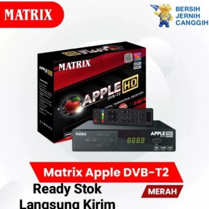 STB MATRIX APPLE MERAH HD DVB T2 SET TOP BOX TV MATRIX APPLE DVB T2