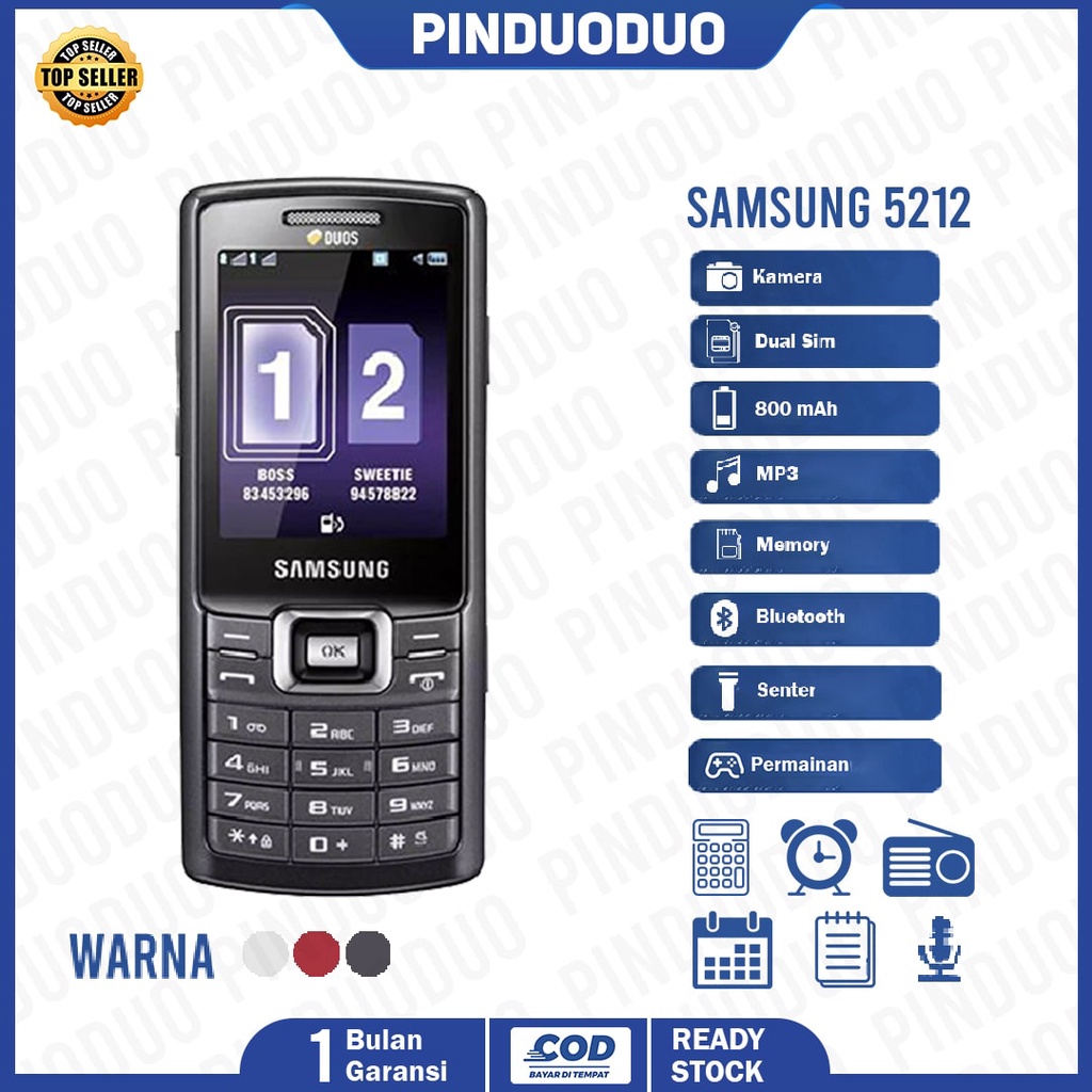 Handphone Samsung C5212 Dual SIM Hp Samsung C5212 Hp Jadul Bergaransi