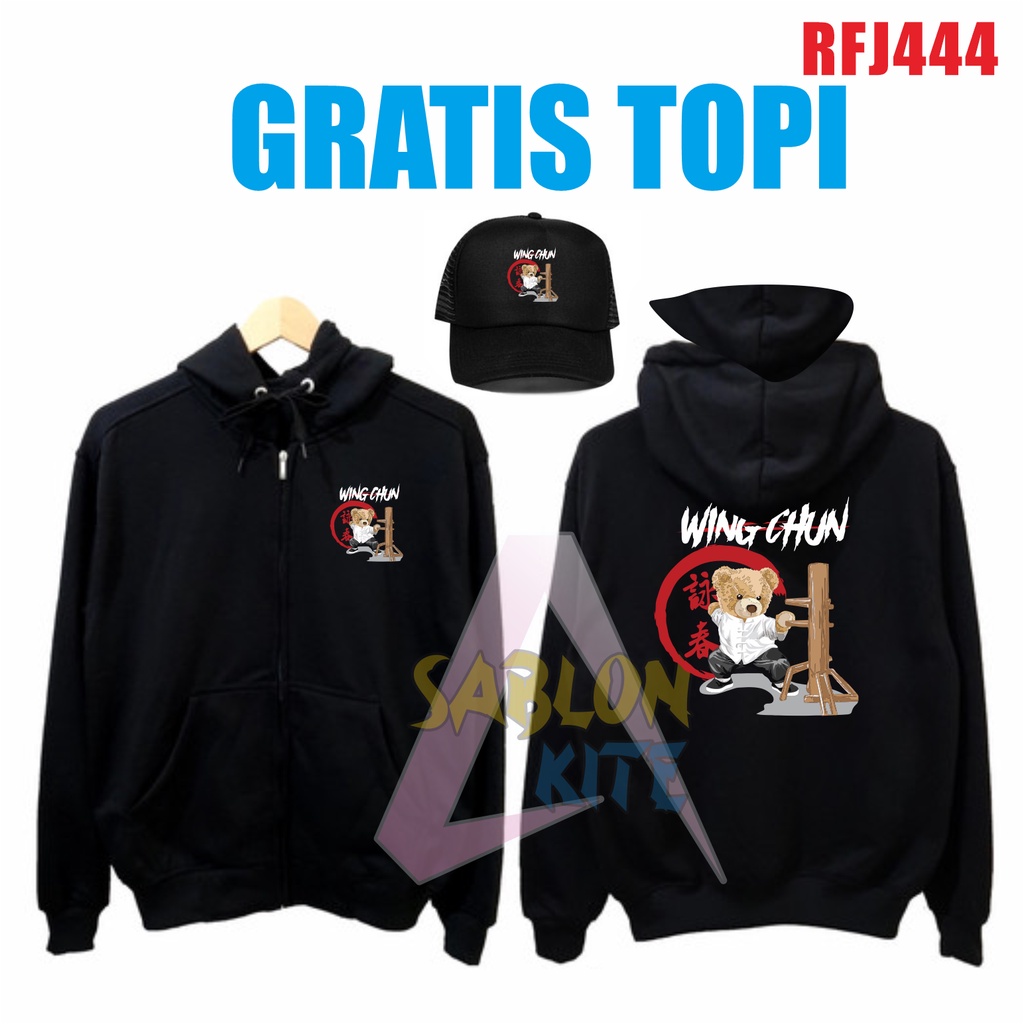 GRATIS TOPI!!! JAKET WING CHUN BERUANG RFJ444
