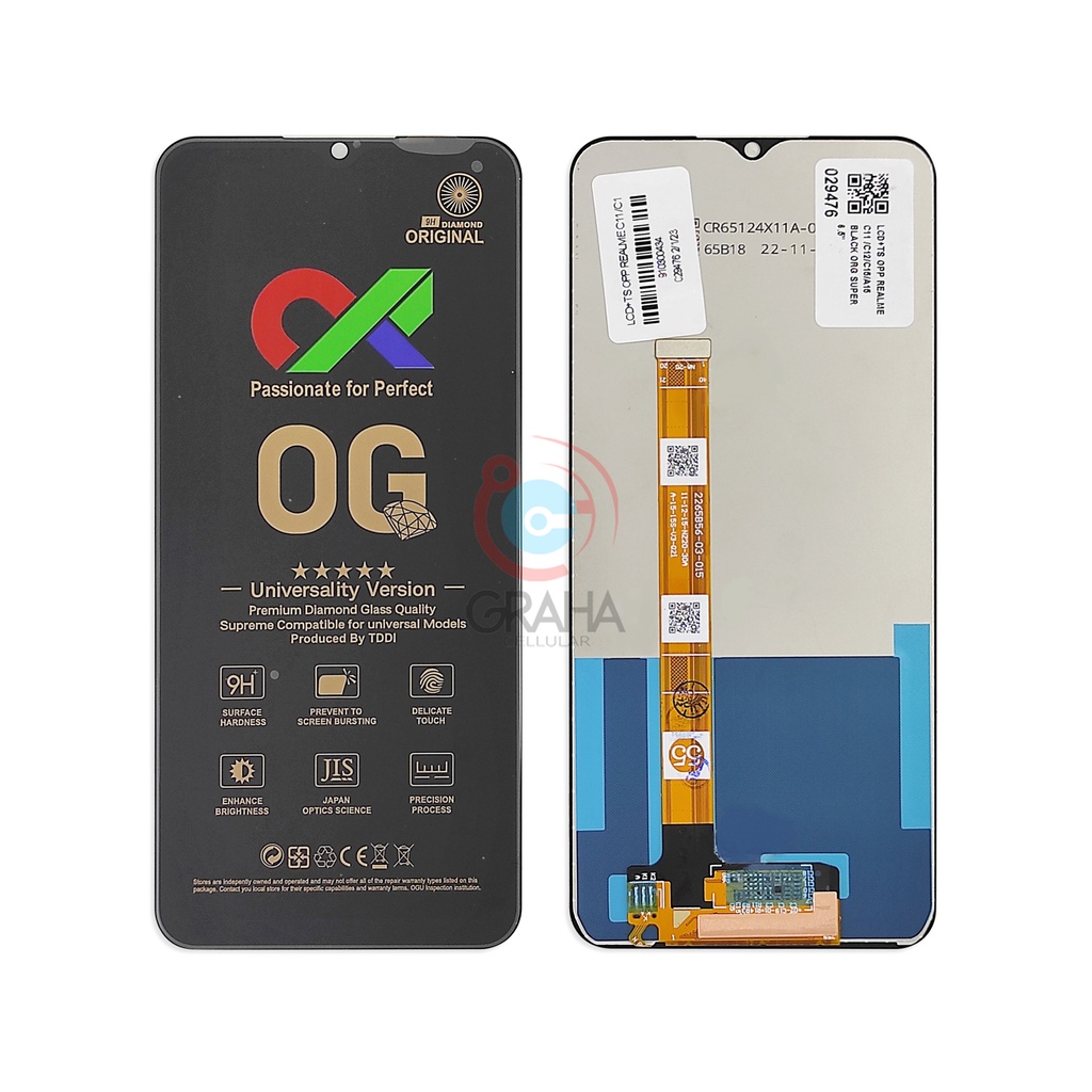 LCD REALME C11 / C12 / C15 OG ORI SUPER FULLSET TOUCHSCREEN