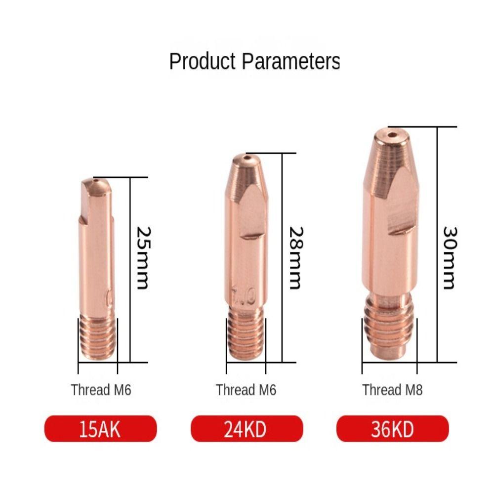 Lanfy Nozzle Kontak Tips 15AK Aksesoris Las Semi Otomatis Gas Diffuser Nozzle Tip Holder Nosel Part Welding Torch