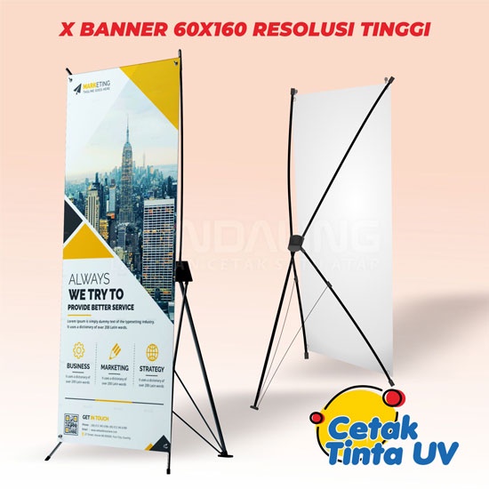 WDPrint Cetak X Banner / Y Banner Standing Banner Wedding / Kecantikan / Wisuda - X/Y Banner Albatro
