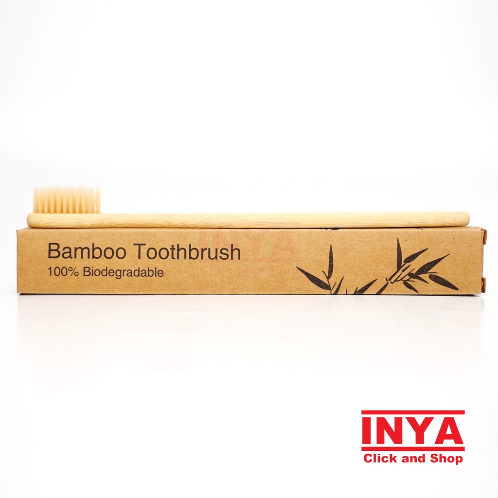 SIKAT GIGI BAMBU NATURAL BAMBOO TOOTHBRUSH 100% BIODEGRADABLE