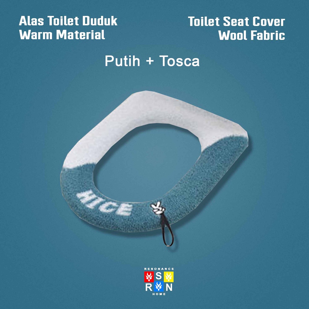 Toilet Seat Cover Wool / Alas Toilet Duduk Universal Dua Warna Resonance Home