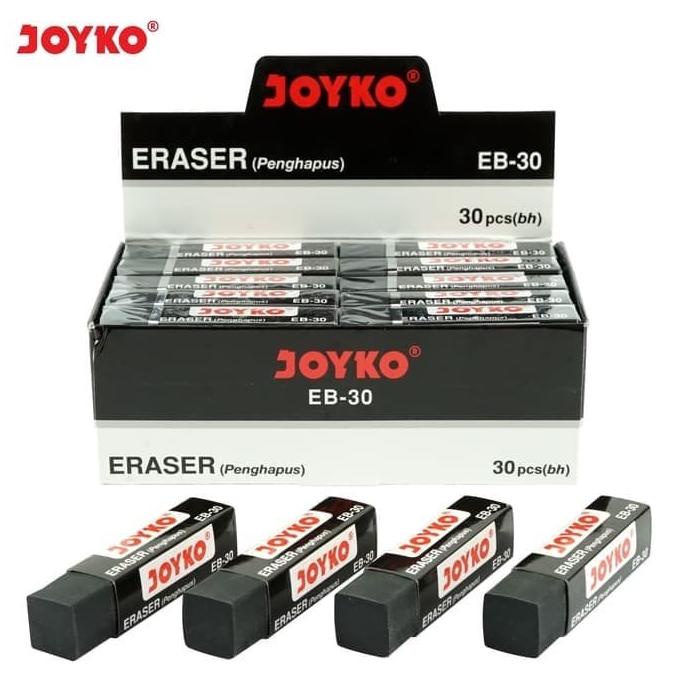 

Joyko Eraser Penghapus Pensil EB-30 EB30 Isi 30 Stip Hitam Besar ORI PROMO