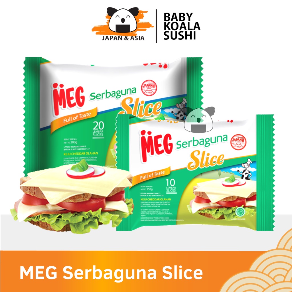 MEG CHEESE Keju Serbaguna Slice 10 &amp; 20 Halal | Keju lembaran