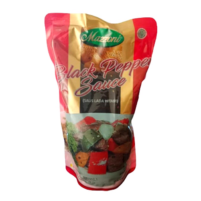 

Mazzoni Black Pepper Sauce 1 Kg– Saus Lada Hitam 1 Kg