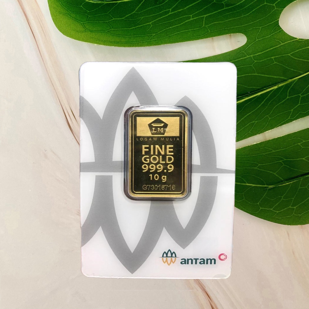 Logam Mulia LM Press 10gr 10g 10 Gram Batangan Emas ANTAM Sertifikat