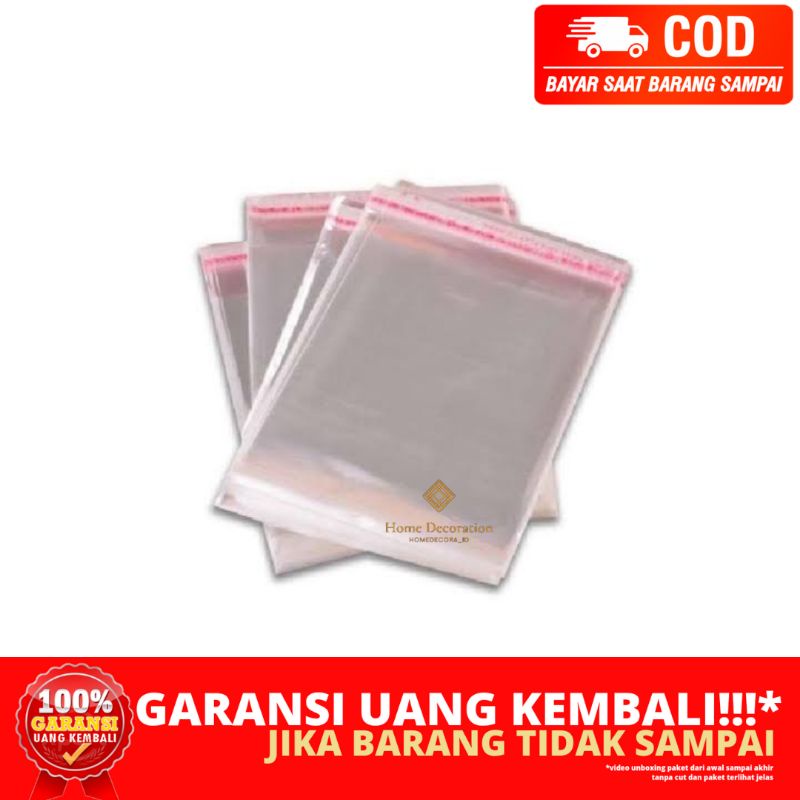 (HOMEDECORA_ID) BERGARANSI PLASTIK OPP ALL VARIAN UNTUK PENYIMPANAN DOKUMEN BUKET UANG DENGAN LEM PE