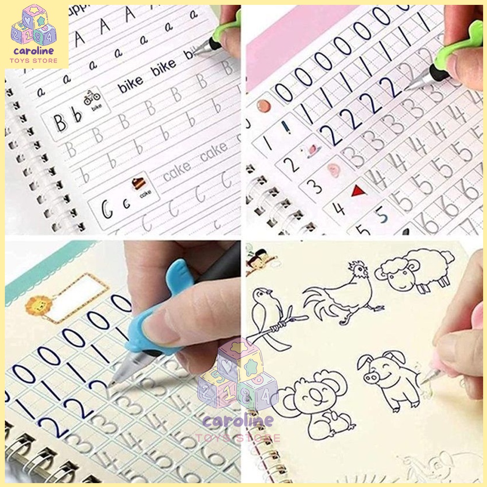 

RB Buku SANK Magic Buku Belajar Tulis Hitung Gambar 1 Set Isi 4 Buku + Pulpen + Refill