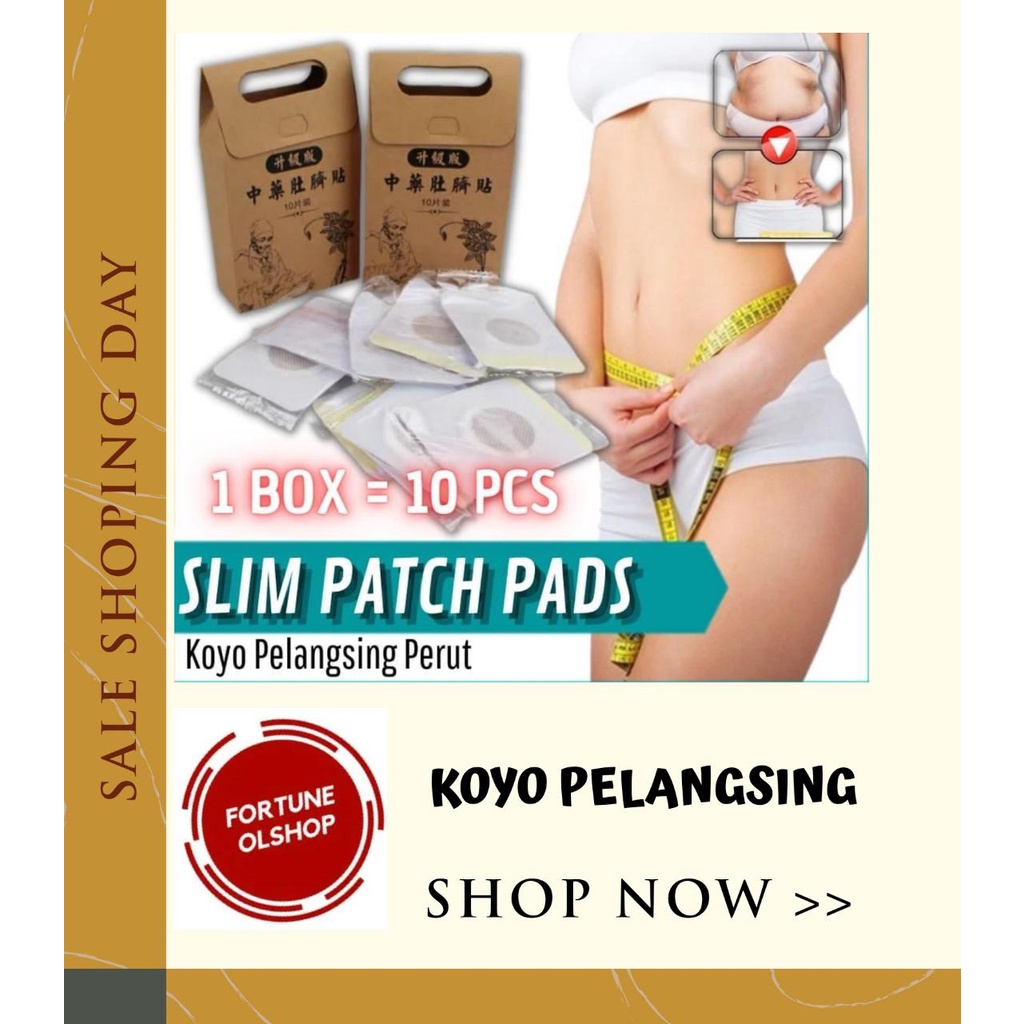 (FO) Koyo Pelangsing Perut Magnet - Koyo Shou Shen Tie 10 PCS - Koyo Diet Lemak - Koyo Slim Patch