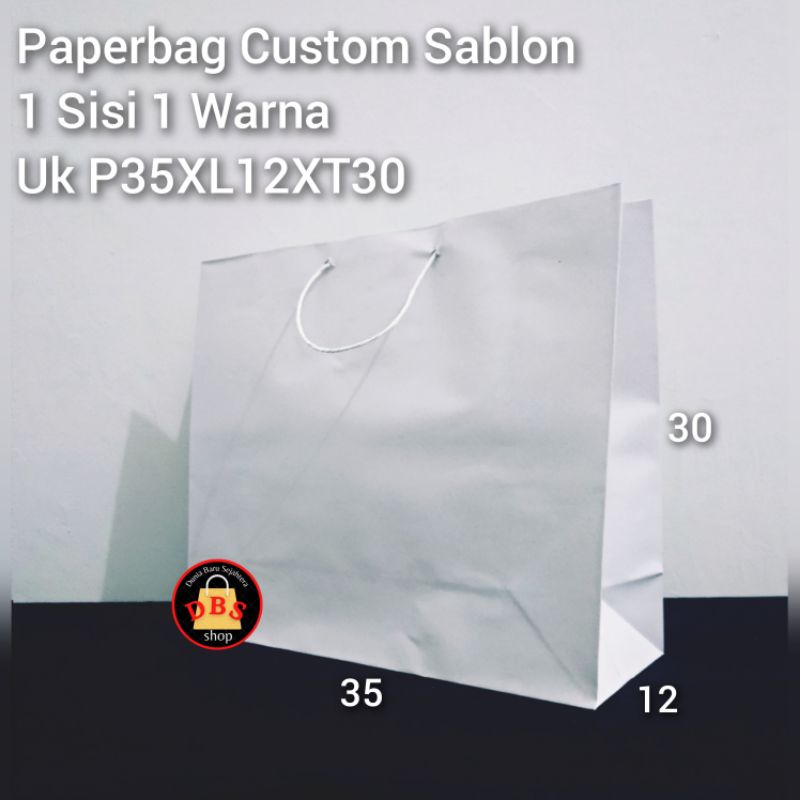 

Paperbag Putih Custom Sablon (35.12.30)
