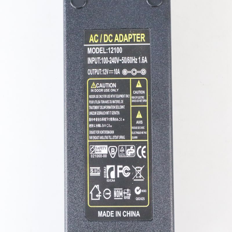 ADAPTOR POWER SUPPLY 12V 10A DC